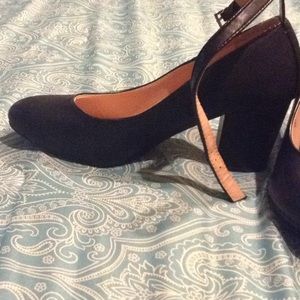 low ankle strap heel